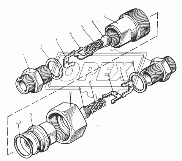 1057-4616338-Б Фитинг Штуцер БЗТДИА